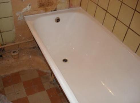 Стальная ванна после реставрации